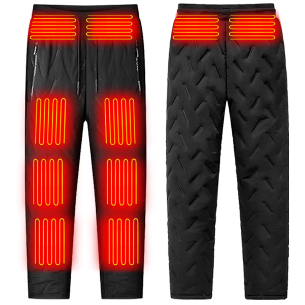 Unisex Heated Pants 10 Heating Zones Electric Heated Trousers 3 Temperature Modes Waterproof Winter Electric Warmer Clothing