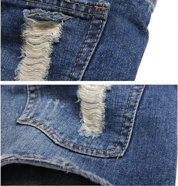 Womens Vintage Fringe Denim Shorts Jeans Vary Styles - Image 4