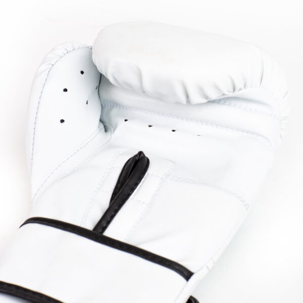 Synthetic Leather Core Training Gloves for Boxing, White, S/M - Image 6