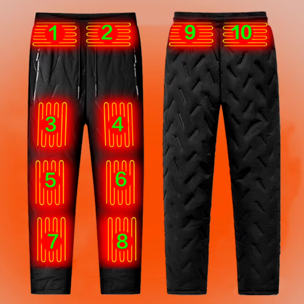 Unisex Heated Pants 10 Heating Zones Electric Heated Trousers 3 Temperature Modes Waterproof Winter Electric Warmer Clothing - Image 5