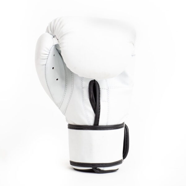 Synthetic Leather Core Training Gloves for Boxing, White, S/M - Image 3