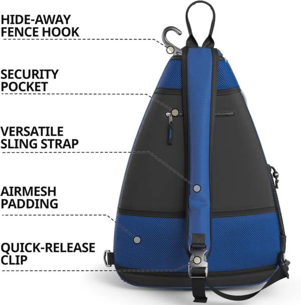 Sling Bag - Crossbody Backpack for Pickleball, Tennis, Racketball, and Travel for Men and Women - Image 3