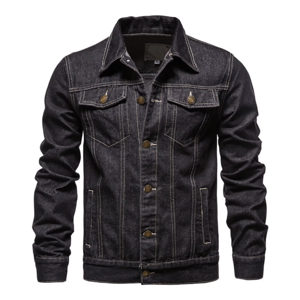 Men Oversized Denim Jacket plus Size Lightweight Button down Lapel Jean Coat Big and Tall Outwear Jackets - Image 5