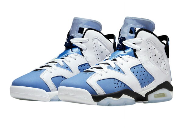 (GS) Air  6 Retro 'White / UNC University Blue' (2022) 384665-410 - Image 3