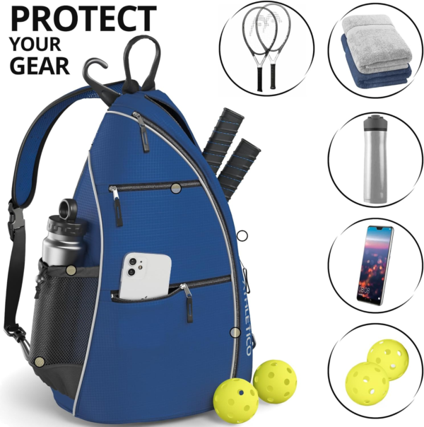 Sling Bag - Crossbody Backpack for Pickleball, Tennis, Racketball, and Travel for Men and Women - Image 4