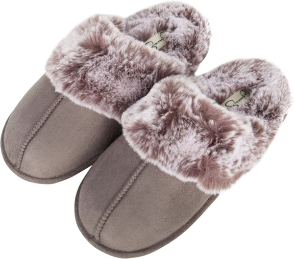 Women'S Comfy Faux Fur House Slipper Scuff Memory Foam Slip-On Anti-Skid Sole - Image 2