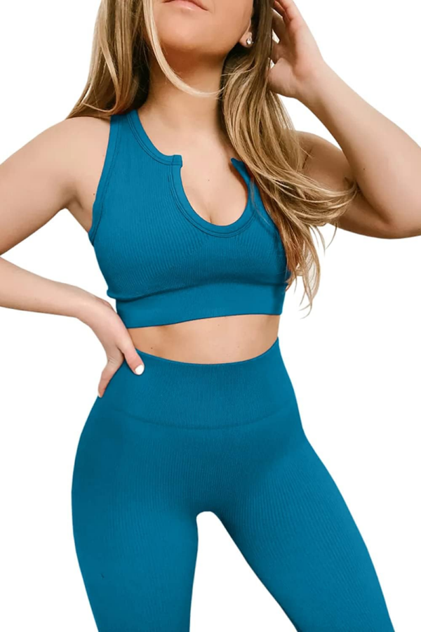 Women'S Yoga Workout Outfits 2 Piece High Waisted - Image 5