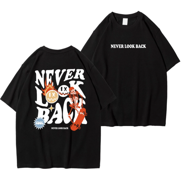 Never Look Back Creative Smile Skull Printing Cartoons - Image 10