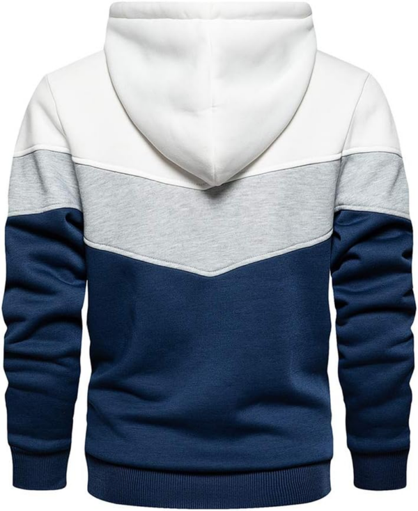 Mens Hooded Sweatshirt Casual Long Sleeve - Image 3