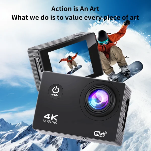 4K Action Camera WiFi 2.0" Screen 1080P/30FPS Waterproof Camera Helmet Video Recording Camera Sports Cameras Outdoor Mini Cam - Image 6