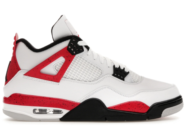 Air  Men'S 4 Retro 'Red Cement' (2023) Athletic Shoes, White/Fire Red/Black, 11.5