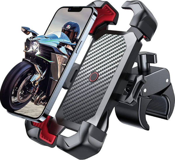 Motorcycle Phone Mount Bike Phone Holder, Auto Lock Adjustable Handlebar Phone Holder Mount for 4.7"-7" Cell Phones