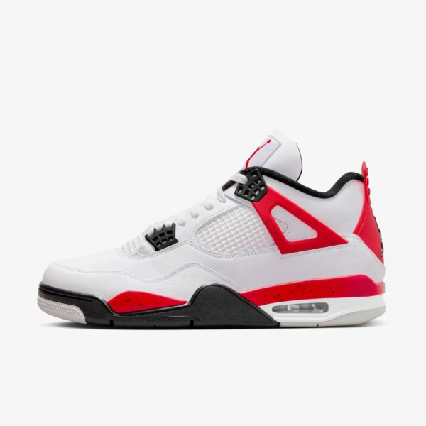 Air  Men'S 4 Retro 'Red Cement' (2023) Athletic Shoes, White/Fire Red/Black, 11.5 - Image 4