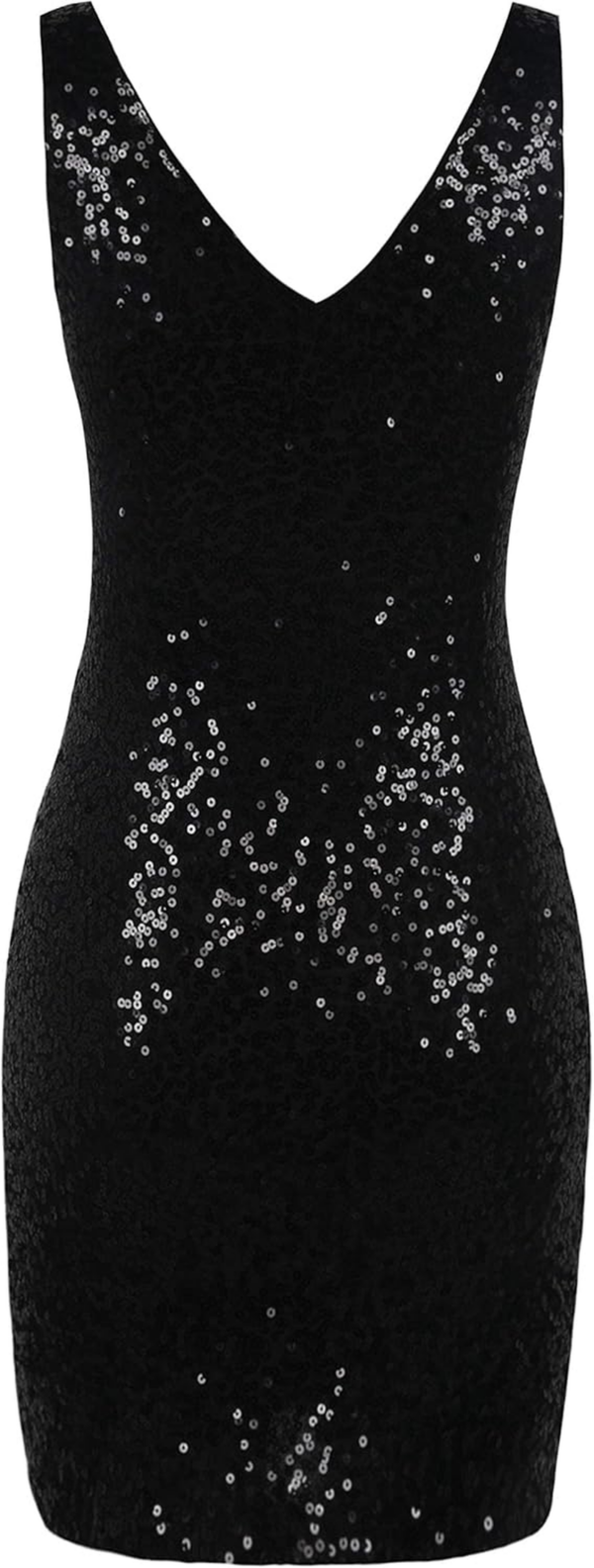 Women'S Sequin Cocktail Dress V Neck Bodycon - Image 6