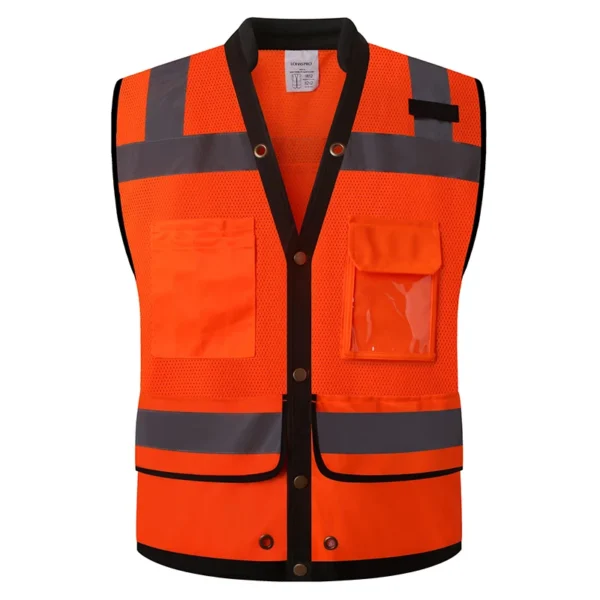 Surveyor Safety Vest Reflective High Visibility Vest for Men, Class 2 Heavy Duty Surveyor Safety Vest, Mesh Solid, industry vest. - Image 2