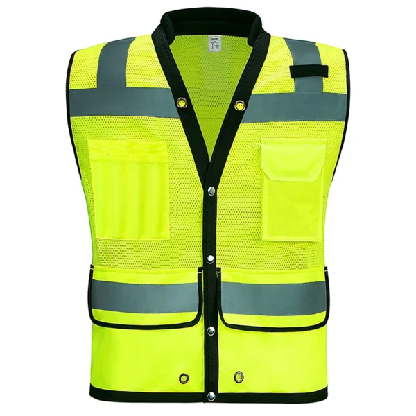 Surveyor Safety Vest Reflective High Visibility Vest for Men, Class 2 Heavy Duty Surveyor Safety Vest, Mesh Solid, industry vest. - Image 3