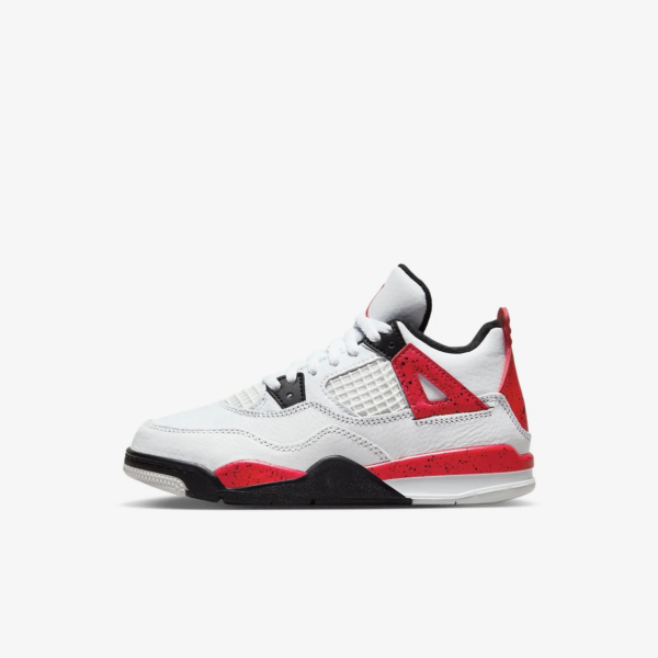 Air  Men'S 4 Retro 'Red Cement' (2023) Athletic Shoes, White/Fire Red/Black, 11.5 - Image 3