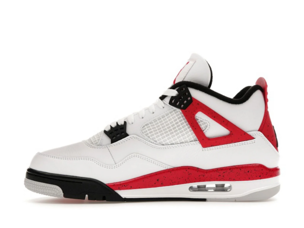 Air  Men'S 4 Retro 'Red Cement' (2023) Athletic Shoes, White/Fire Red/Black, 11.5 - Image 2