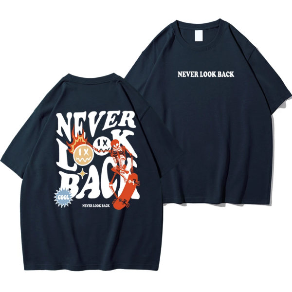 Never Look Back Creative Smile Skull Printing Cartoons - Image 9